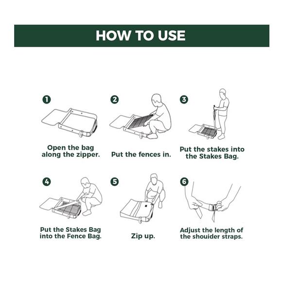 FXW 45" Specialized Dog Playpen Storage Bag - Fits 8 Panels + 9 Stakes, Blue - Picture 6 of 6